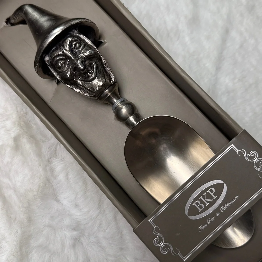 BKP‎ Halloween Witch Metal Ice Scoop Barware Party Entertain Silver India NEW